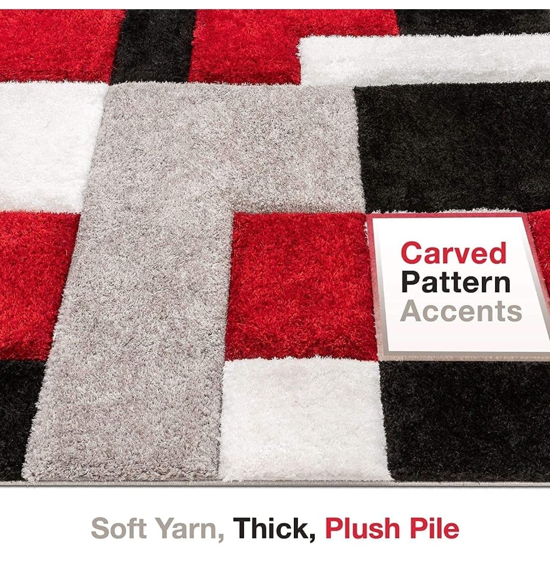 3D Box Beautiful Premium Shaggy Rug/Floor - Mat/Carpet - FYROSTIC CARPET