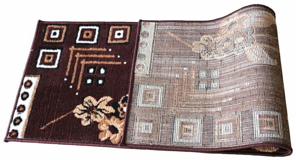 Brown Floral Runner Carpet