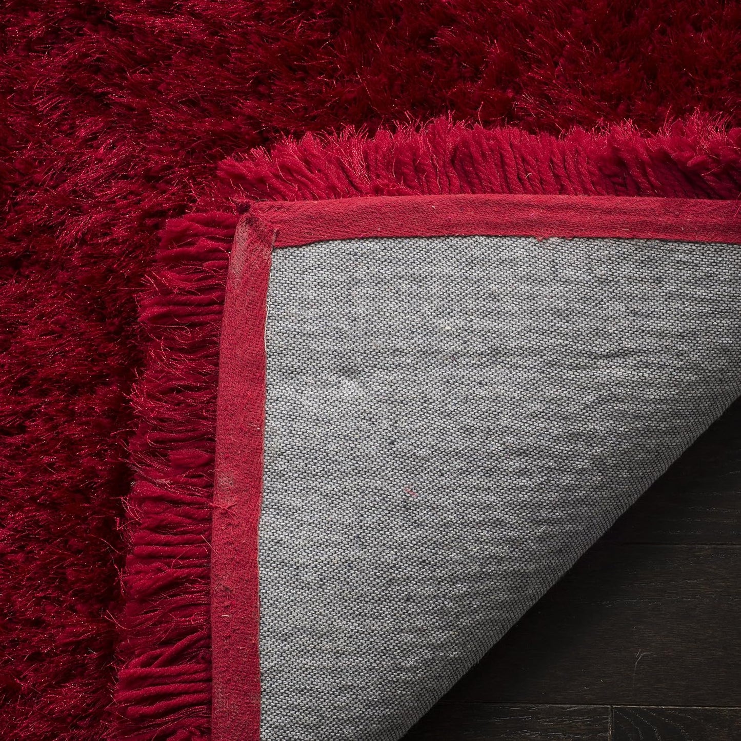 Red Ultra Premium Shaggy Carpet for Living Room - FYROSTIC CARPET