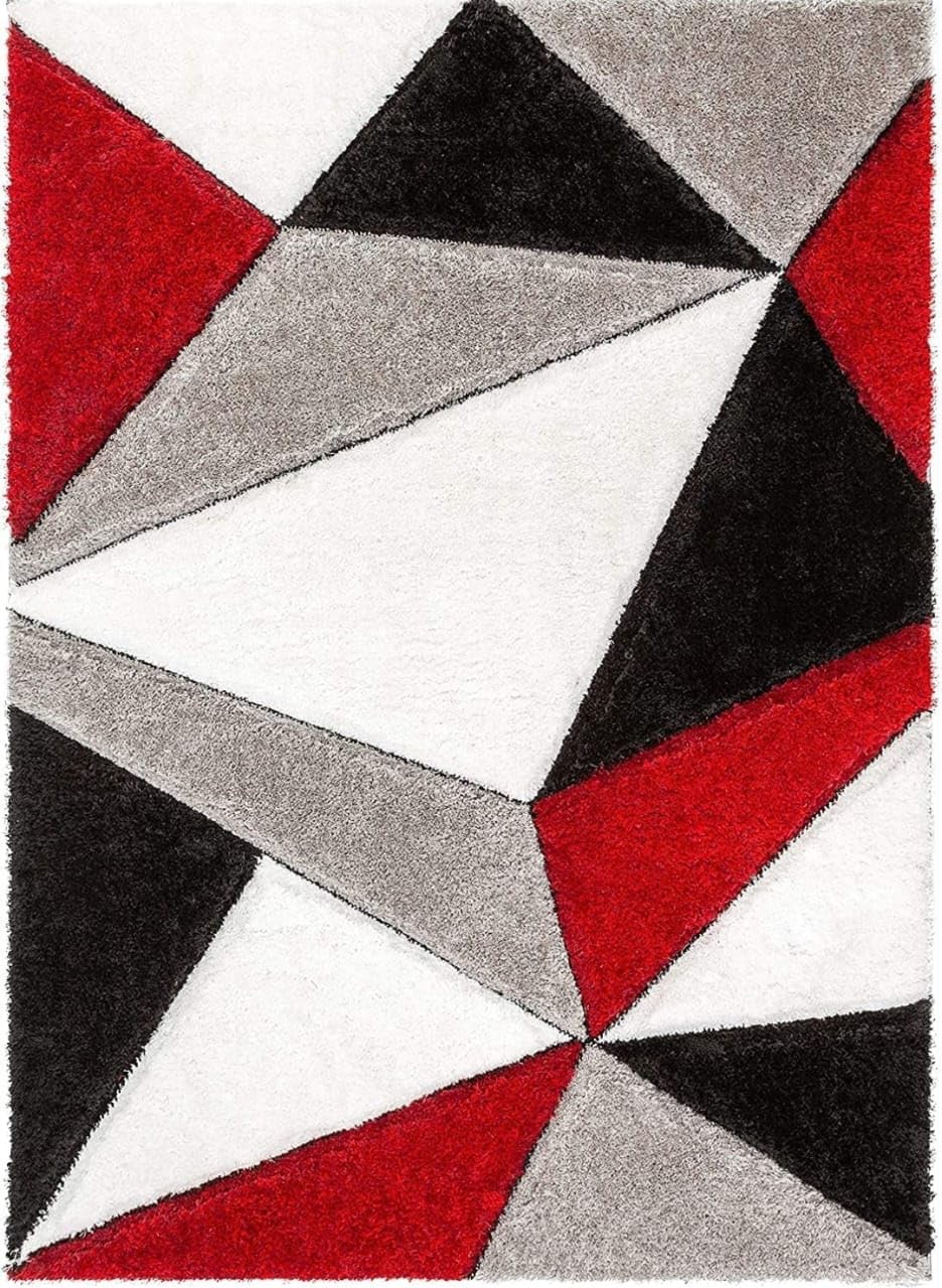 Triangle Beautiful Premium Shaggy Rug/Floor - Mat/Carpet - FYROSTIC CARPET
