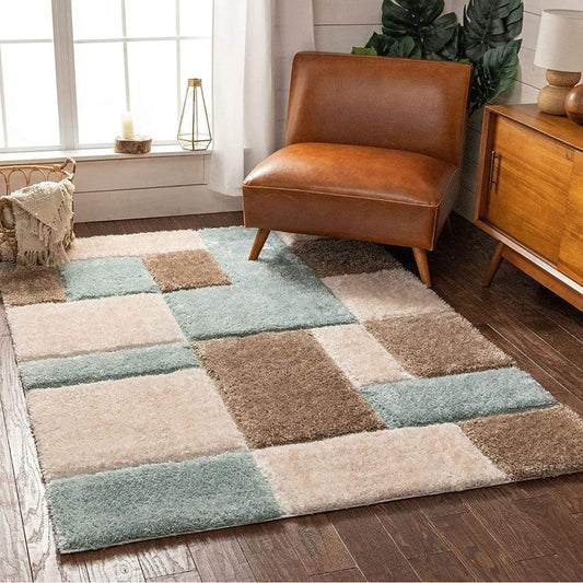 3D Box Beautiful Premium Shaggy Rug/Floor-Mat/Carpet