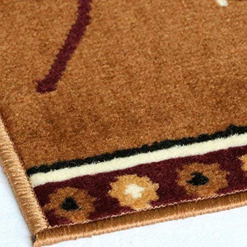 Gold Floral Runner Carpet
