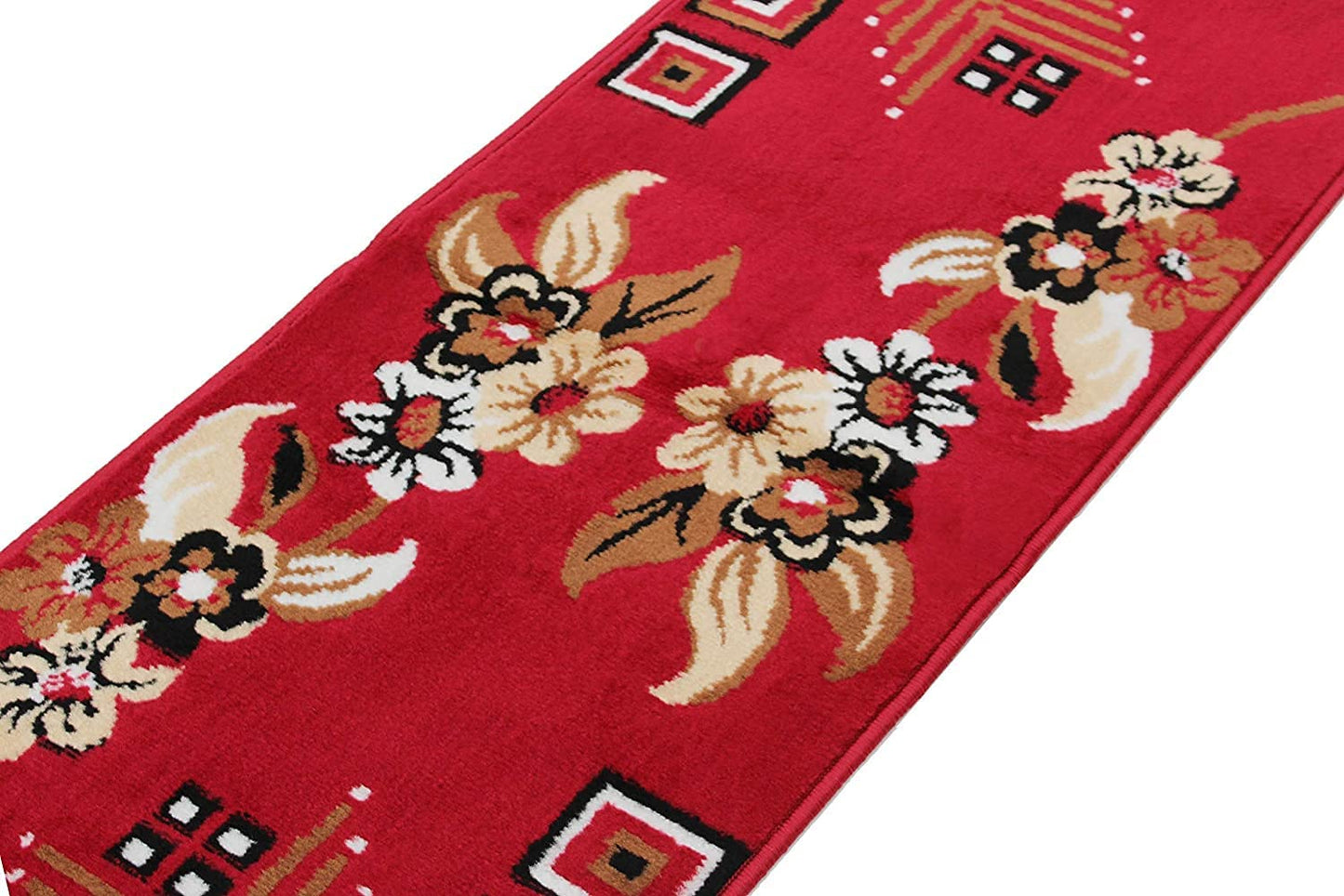 Red Floral Runner Carpet