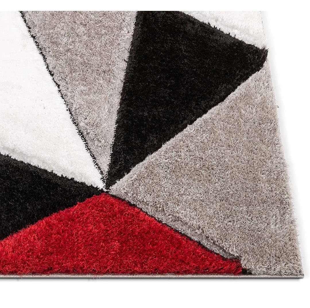 Triangle Beautiful Premium Shaggy Rug/Floor-Mat/Carpet