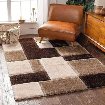 3D Box Beautiful Premium Shaggy Rug/Floor-Mat/Carpet