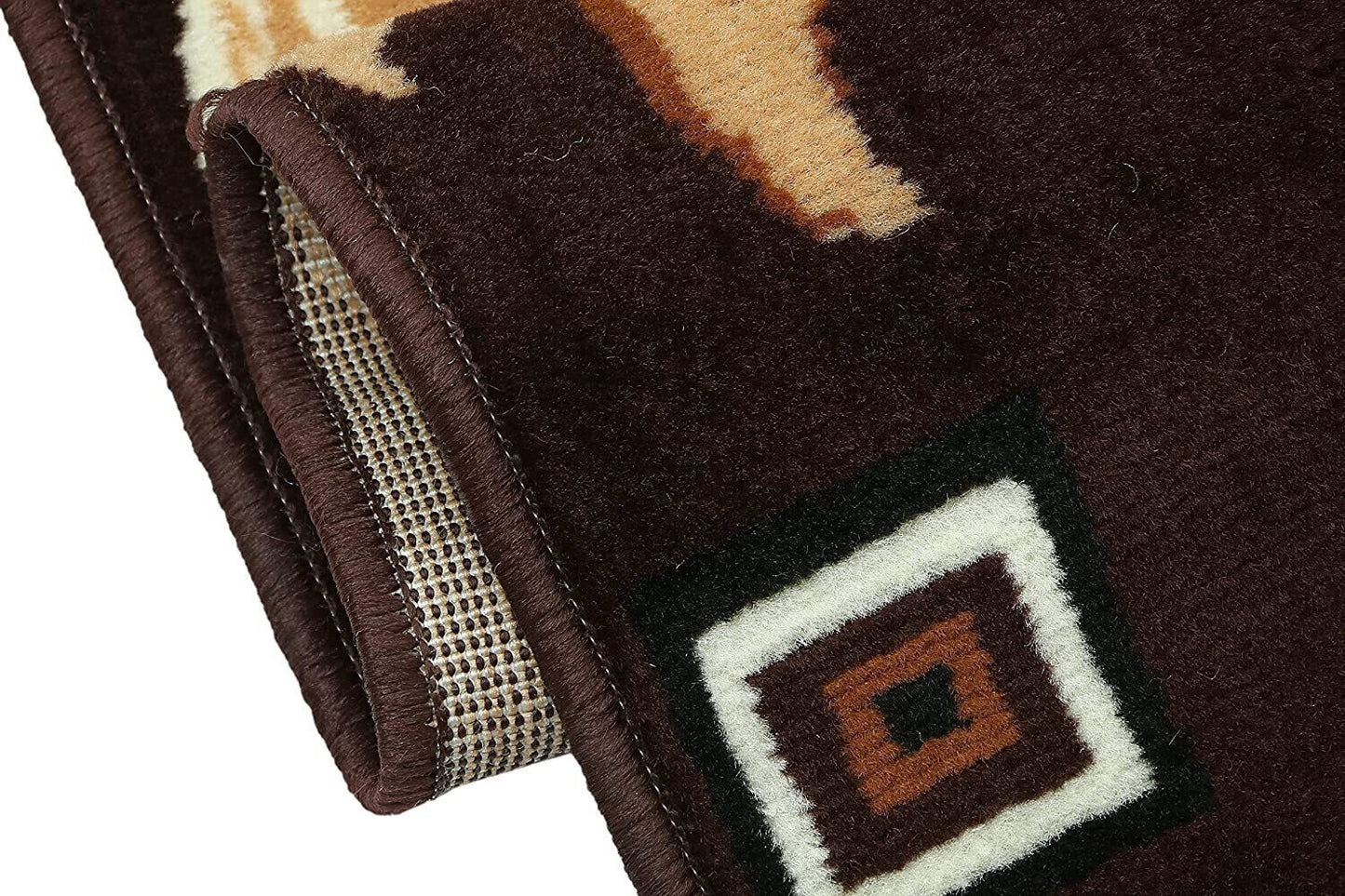 Brown Floral Runner Carpet