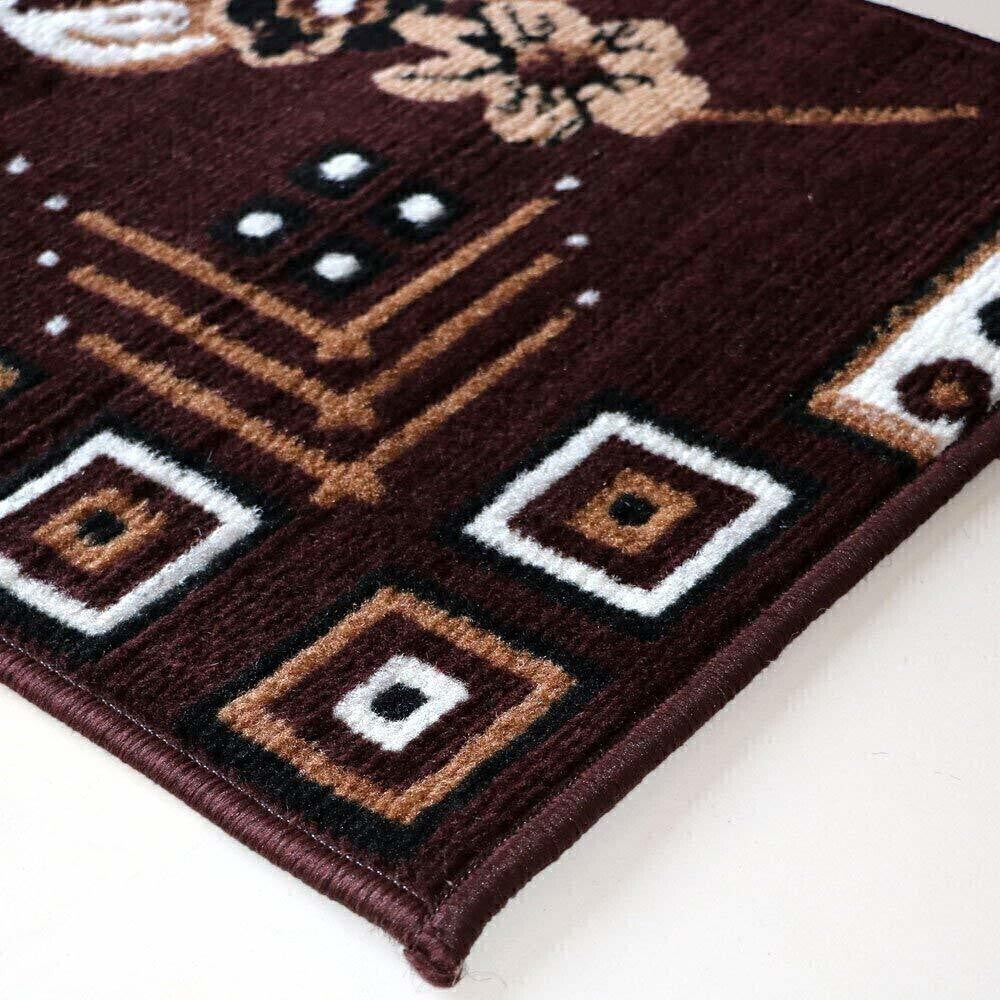 Brown Floral Runner Carpet