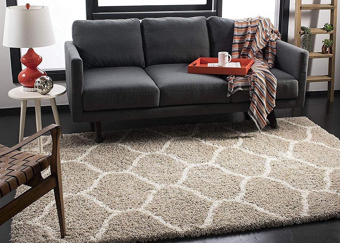 Beige & Ivory - Premium Extra Soft Carpet For Living Room Shaggy Rug - FYROSTIC CARPET