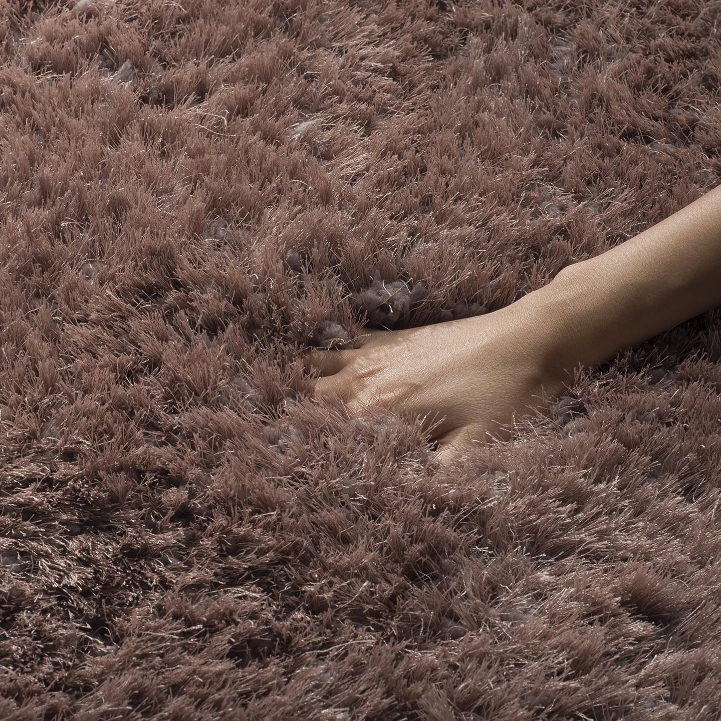 Brown Ultra Premium Shaggy Carpet for Living Room - FYROSTIC CARPET