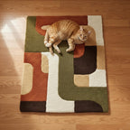 Modern Geometric Hand-Tufted Wool Rug | Scandinavian Area Carpet