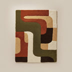 Modern Geometric Hand-Tufted Wool Rug | Scandinavian Area Carpet