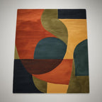 Retro Geometric Hand Tufted Area Rug – Modern Carpet