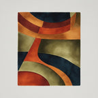 Modern Abstract Hand-Tufted Wool Rug | Scandinavian Area Carpet