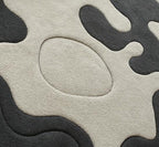Abstract Monochrome Hand-Tufted Wool Rug | Organic Irregular Area Carpet