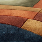Modern Abstract Hand-Tufted Wool Rug | Scandinavian Area Carpet