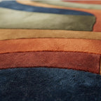 Modern Abstract Hand-Tufted Wool Rug | Scandinavian Area Carpet