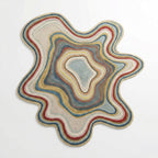 Topographic Abstract Hand-Tufted Wool Rug | Organic Irregular Area Carpet