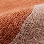 Terracotta Abstract Hand-Tufted Wool Rug | Organic Irregular Area Carpet
