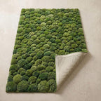 Hand Tufted Moss Ball Rug, Green Abstract Forest Floor Area Rugs
