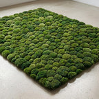 Hand Tufted Moss Ball Rug, Green Abstract Forest Floor Area Rugs