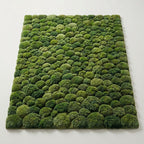 Hand Tufted Moss Ball Rug, Green Abstract Forest Floor Area Rugs