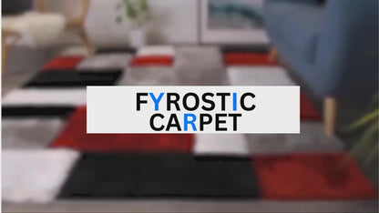 Premium Shaggy Rug – 3D Box Design Carpet