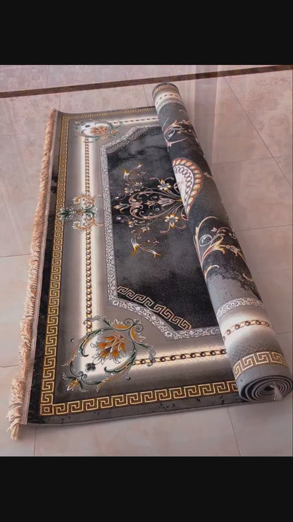 Majestic Noir Medallion Carpet