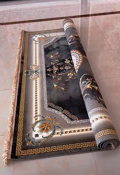 Majestic Noir Medallion Carpet