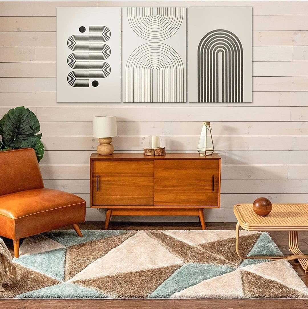 Triangle Beautiful Premium Shaggy Rug/Floor - Mat/Carpet - FYROSTIC CARPET