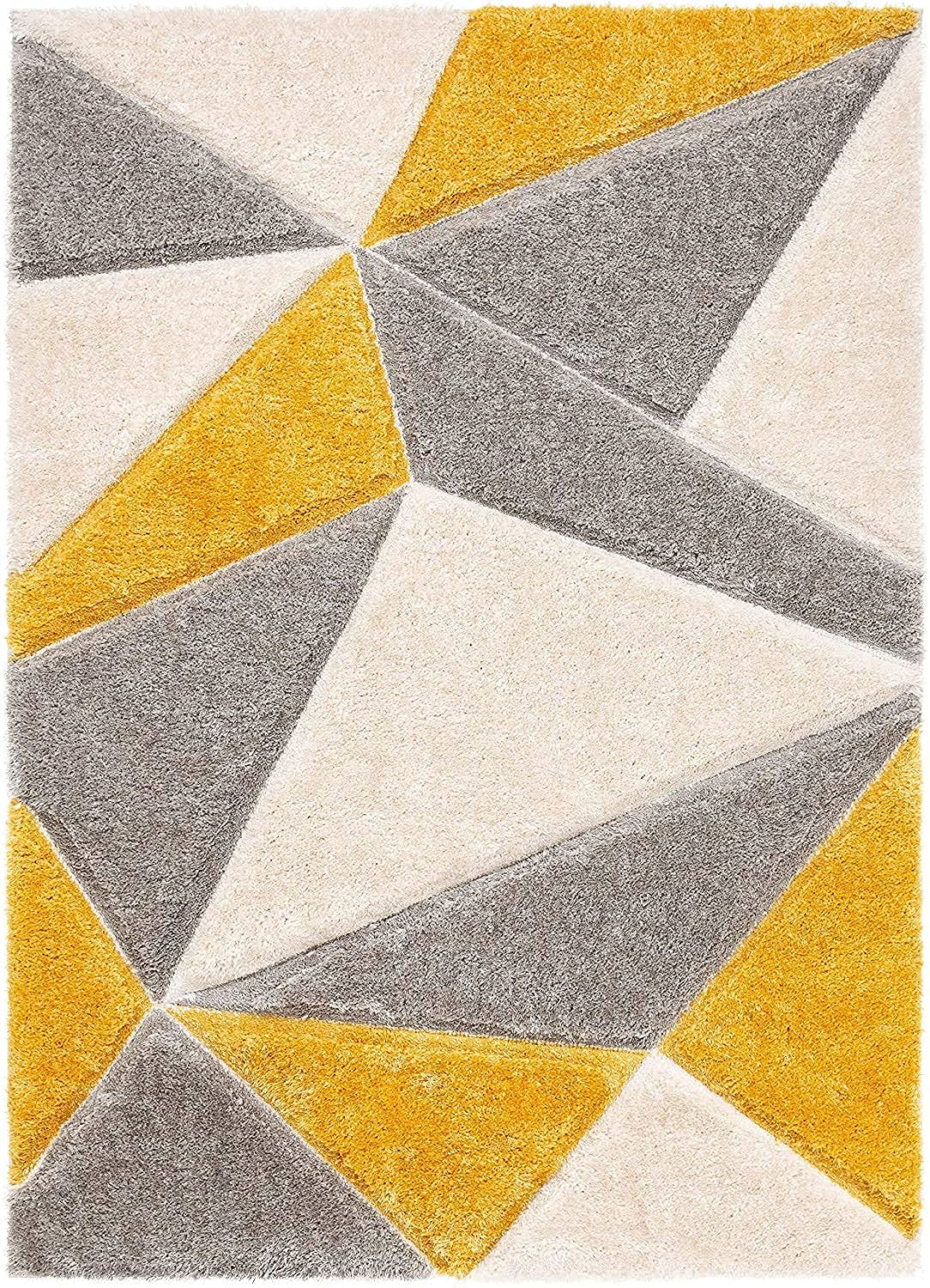 Triangle Beautiful Premium Shaggy Rug/Floor - Mat/Carpet - FYROSTIC CARPET